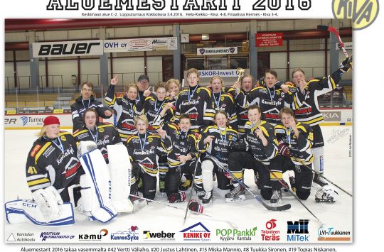 C-poikien aluemestaruusjoukkue 2015-2016