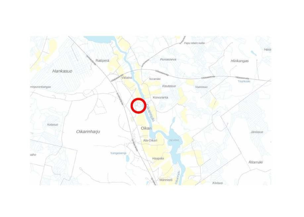 Karttakuva alueen sijainnista