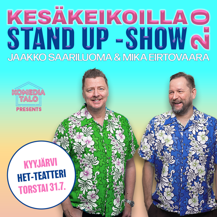 Nämä herrat naurattaa yleisöä HET-teatterilla nyt torstaina 31.7.