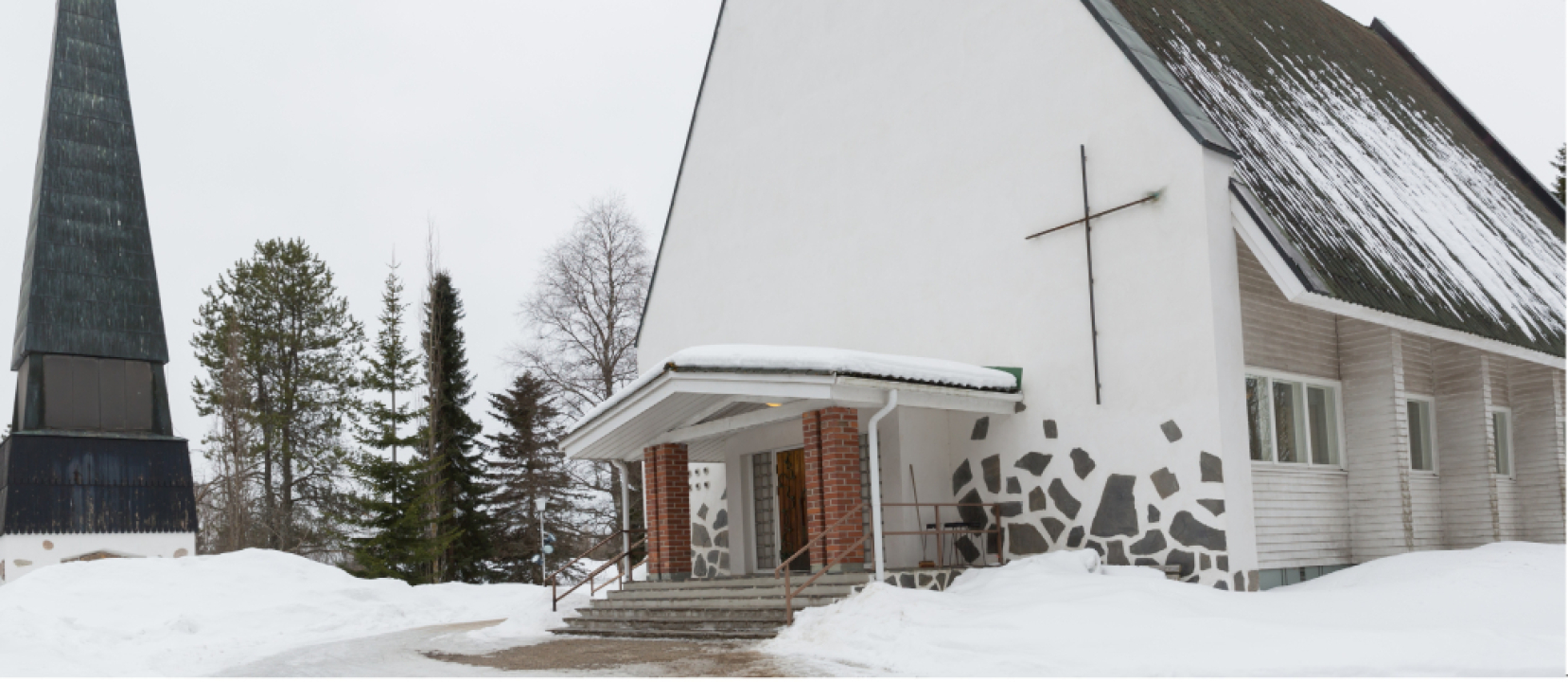 Kyyjärven kirkko talvella