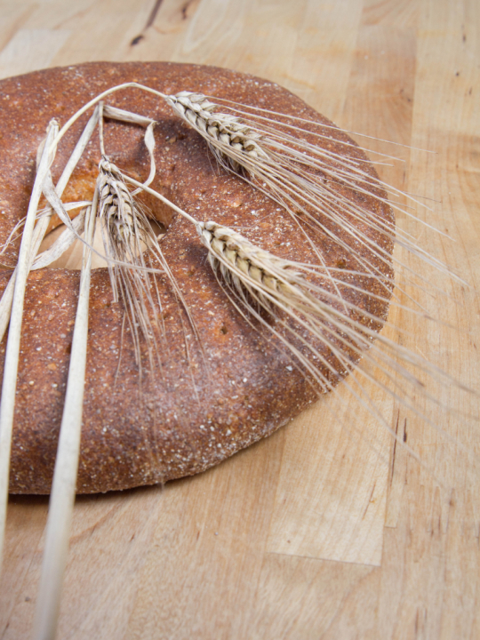 Leipä ja kolme ohrantähkää