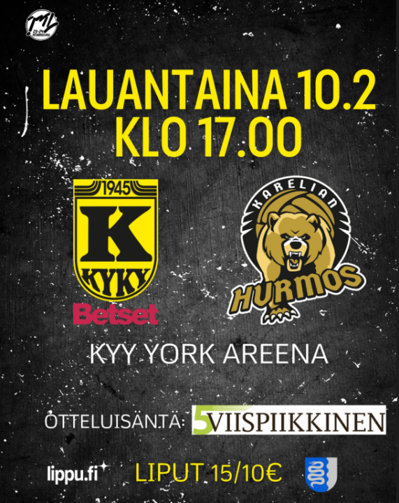 KyKy-Betset vs Karelian Hurmos La 10.2. Klo: 17:00