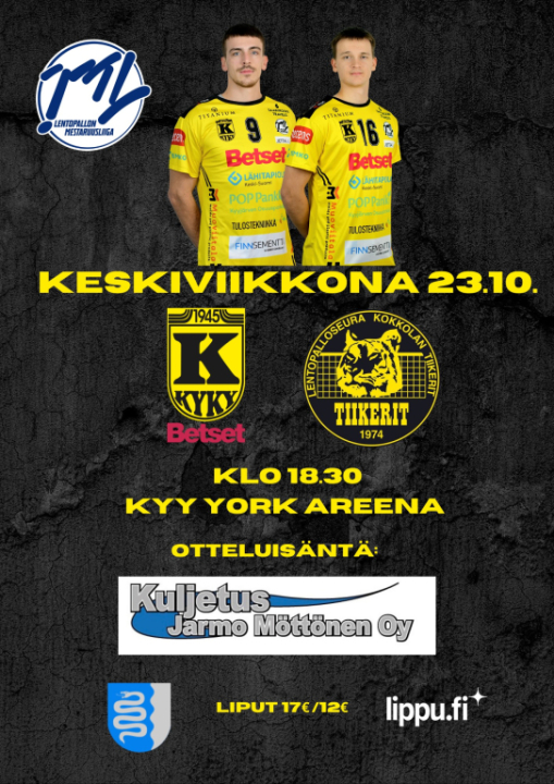 KyKy-Betset vs Kokkolan Tiikerit Ke 23.10. Klo: 18:30