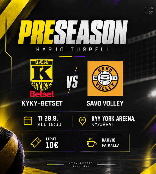 KyKy-Betset vs Savo Volley Ti 29.9. Klo: 18:30