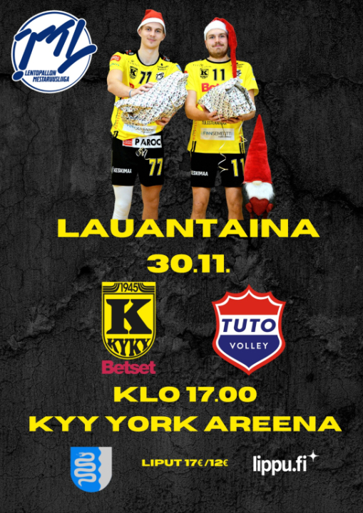 KyKy-Betset vs TUTO Volley La 30.11. Klo: 17:00