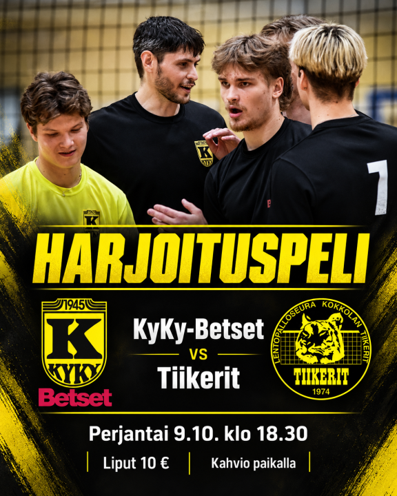 KyKy-Betset vs Tiikerit Pe 9.10. Klo: 18:30