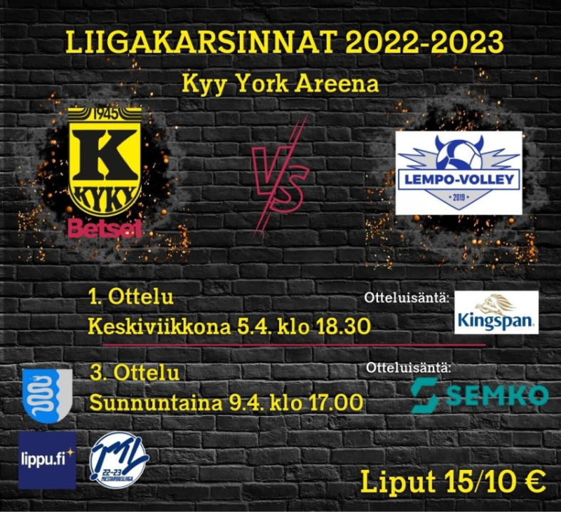 Mestaruusliigan Liigakarsinnat KyKy-Betset vs Lempo-Volley