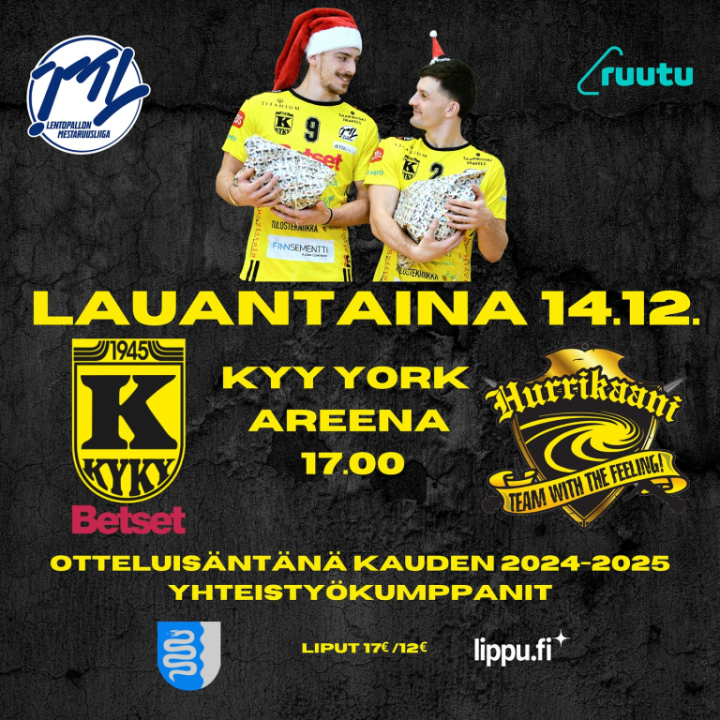 KyKy-Betset vs Hurrikaani Loimaa La 14.12. Klo: 17:00