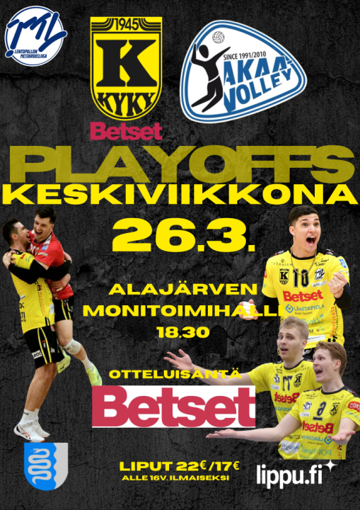 KyKy-Betset vs Akaa-Volley Ke 26.3. Klo: 18:30