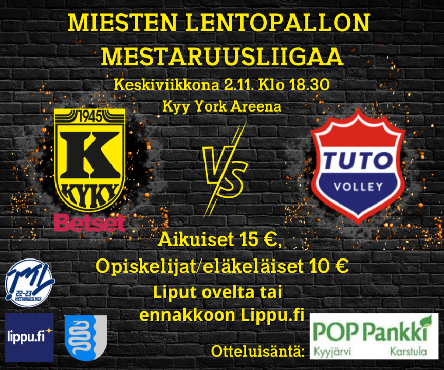 KyKy-Betset vs TUTO Volley Ke 2.11. Klo: 18:30