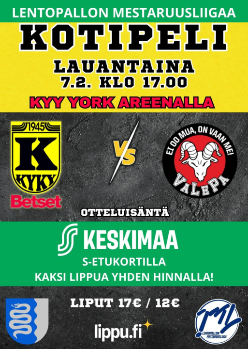 KyKy-Betset vs VaLePa La 7.2. Klo: 17:00