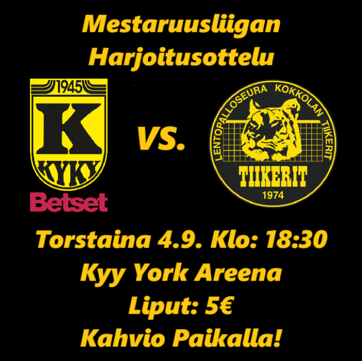 KyKy-Betset vs Kokkolan Tiikerit To 4.9. Klo: 18:30