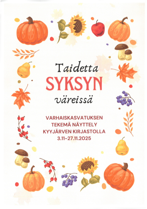 Taidetta syksyn väreissä.