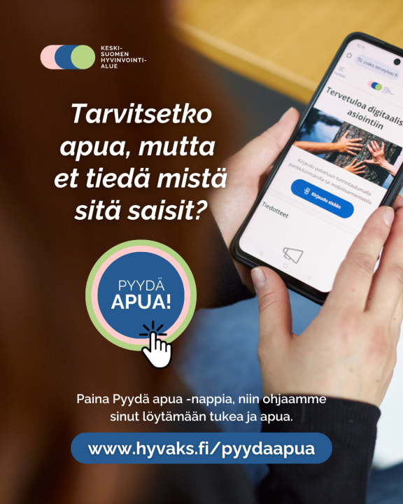 Pyydä apua-nappi