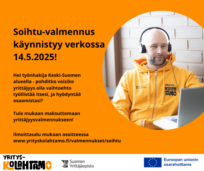 Yrittäjyysvalmennus.