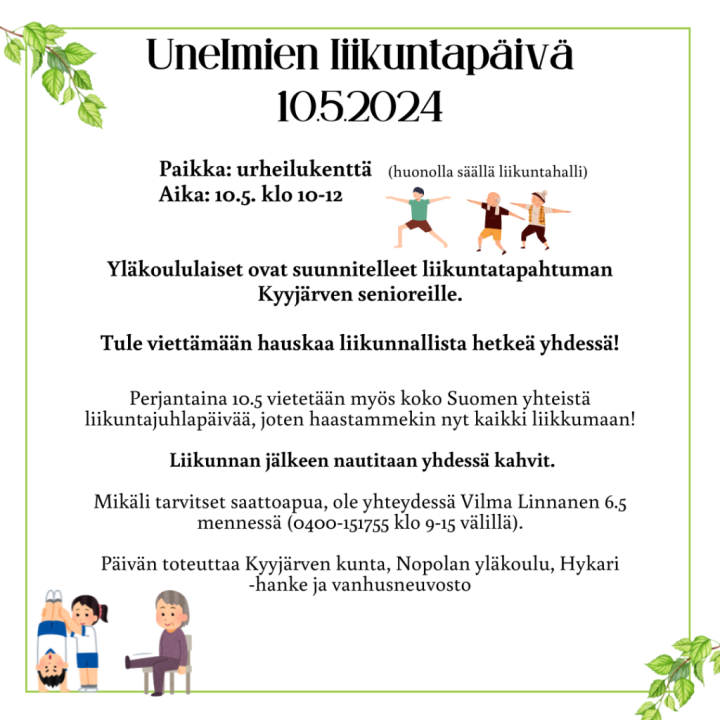 Unelmien liikuntapäivä 10.5.2024