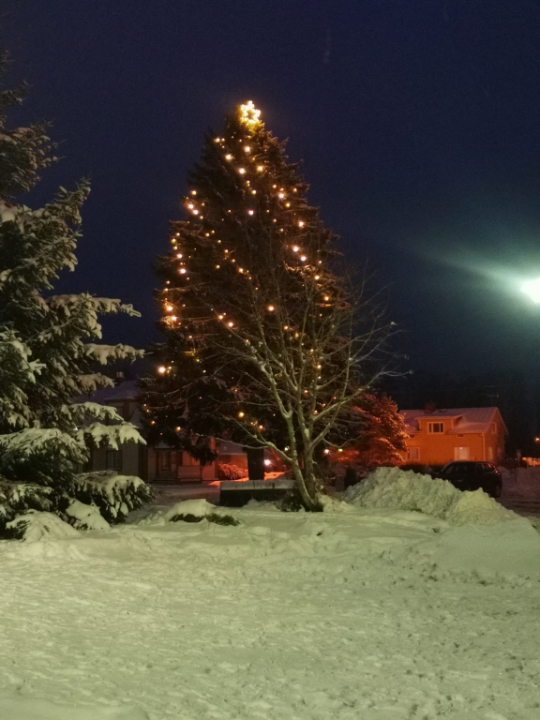 Joulunavaus Kotikylän puistossa