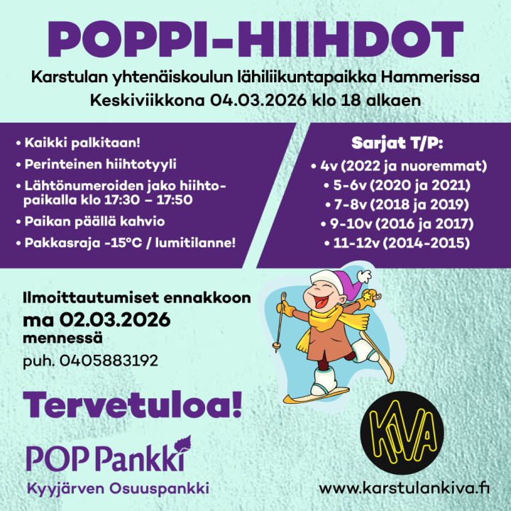 POPPI-hiihtojen mainos