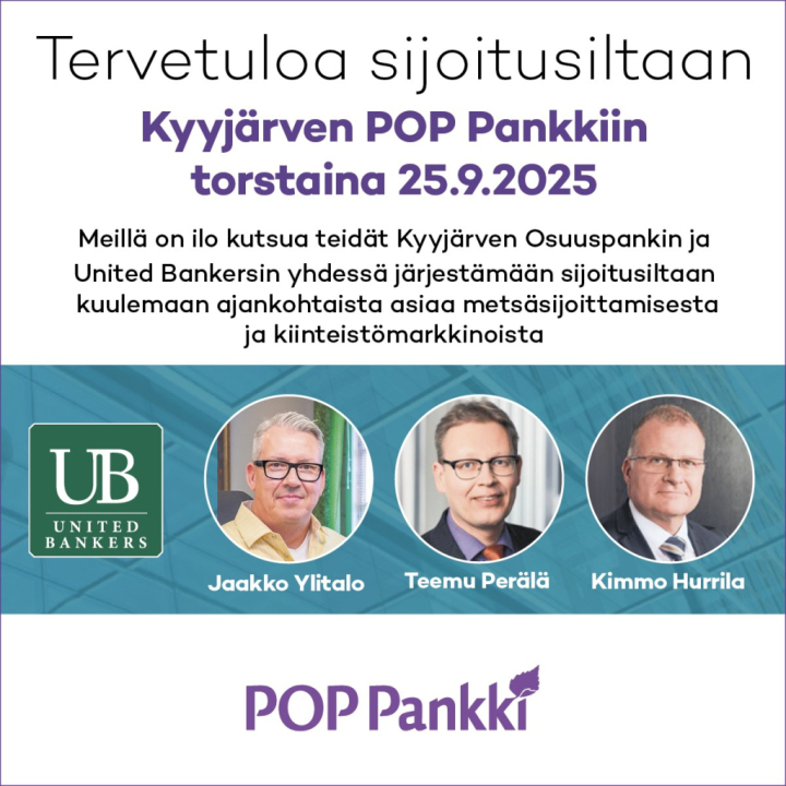 Tervetuloa sijoitusiltaan