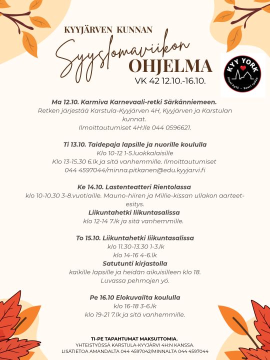 Syyslomaviikon ohjelma