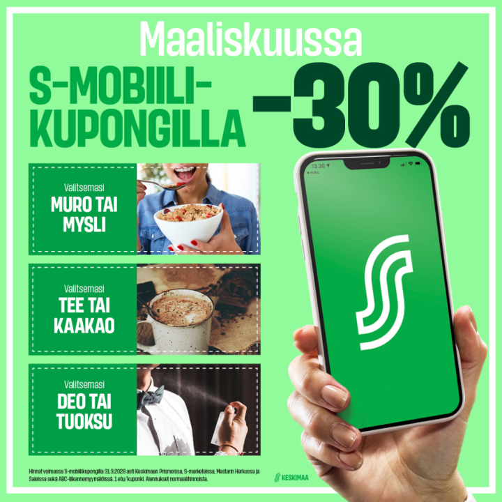 S-mobiilin edut maaliskuulle