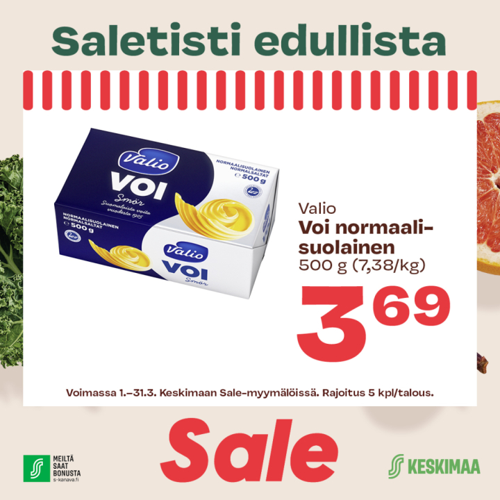 Maaliskuun tarjoukset Salessa