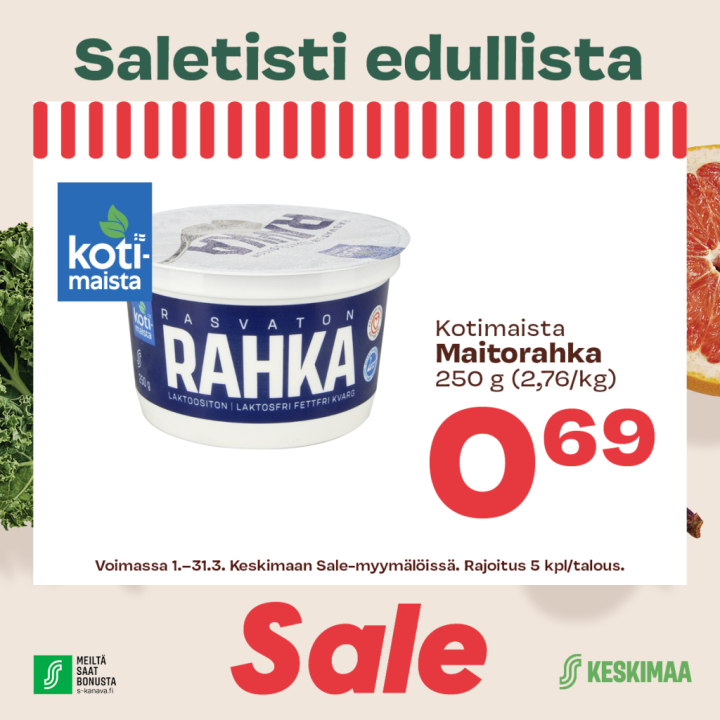 Maaliskuun tarjoukset Salessa