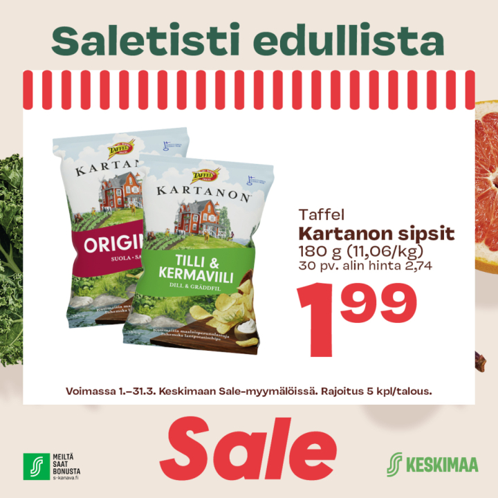 Maaliskuun tarjoukset Salessa