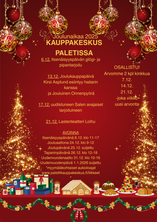 Joulunajan tapahtumia Paletissa