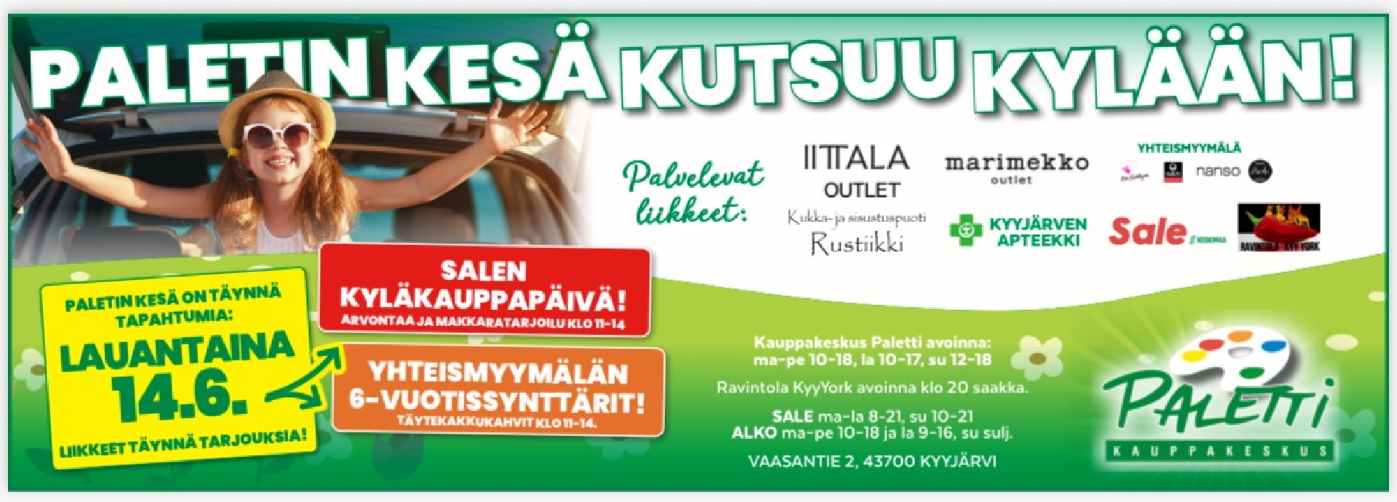 Kauppakeskus Paletissa hulinaa la 14.6. 