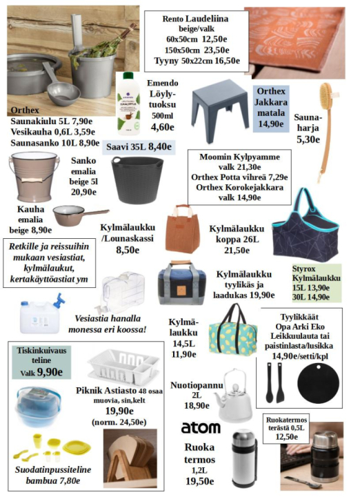 Saunaan ja retkelle