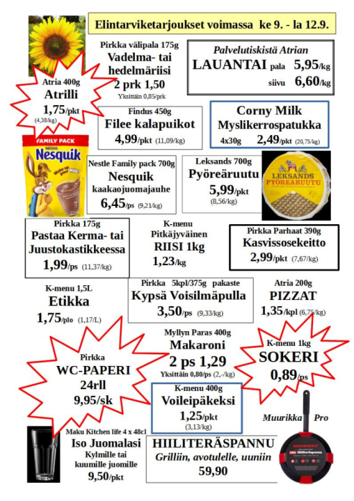 Elintarviketarj. voimassa 12.9. asti