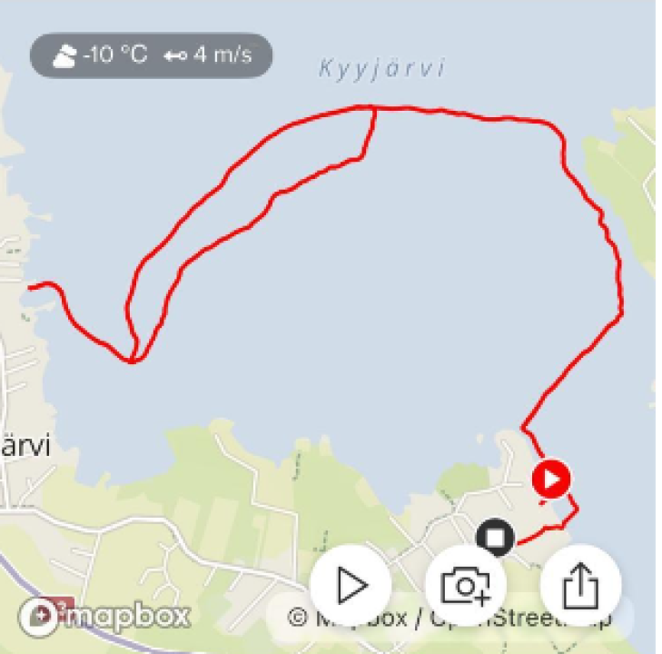 Karttakuvaa avatusta luistelubaanasta