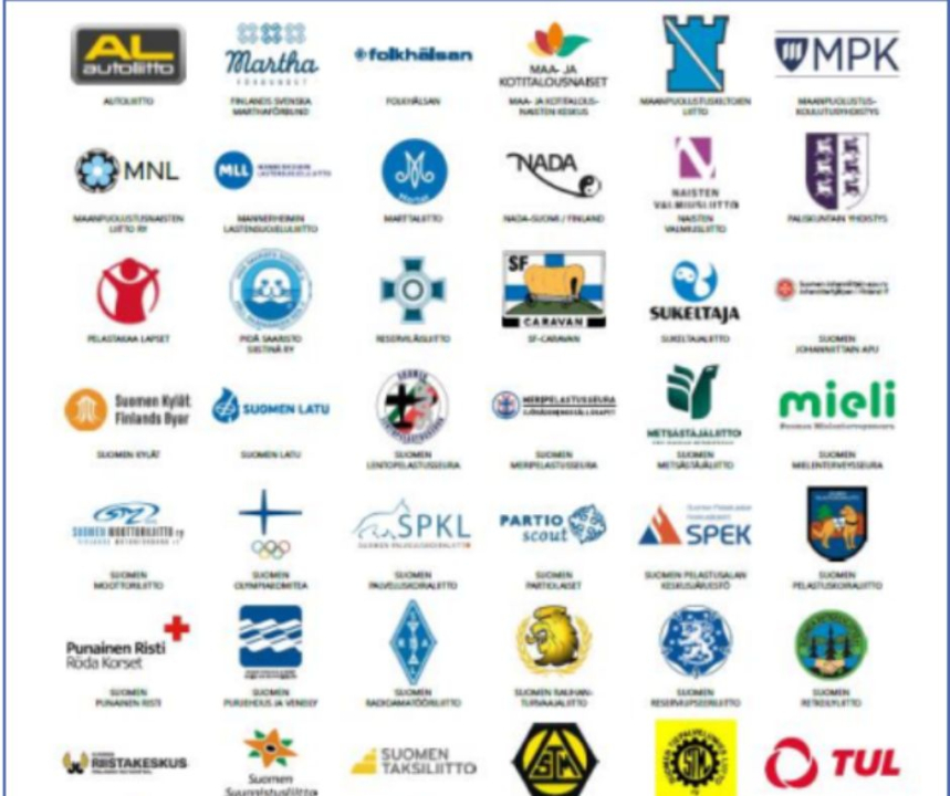 vahva järjestöjen tuki