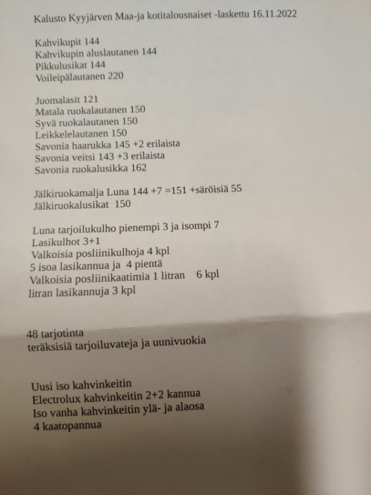 Mitä kaikkea löytyy