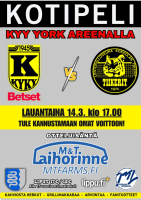 KyKy-Betset vs Kokkolan Tiikerit La 14.3. Klo: 17:00