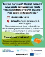 Tapahtumakutsu Kortejoen valuma-alueen maanomistajille ja toimijoille