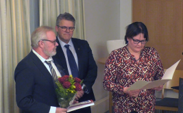 Olavi Lassilan kunniamerkin jako.